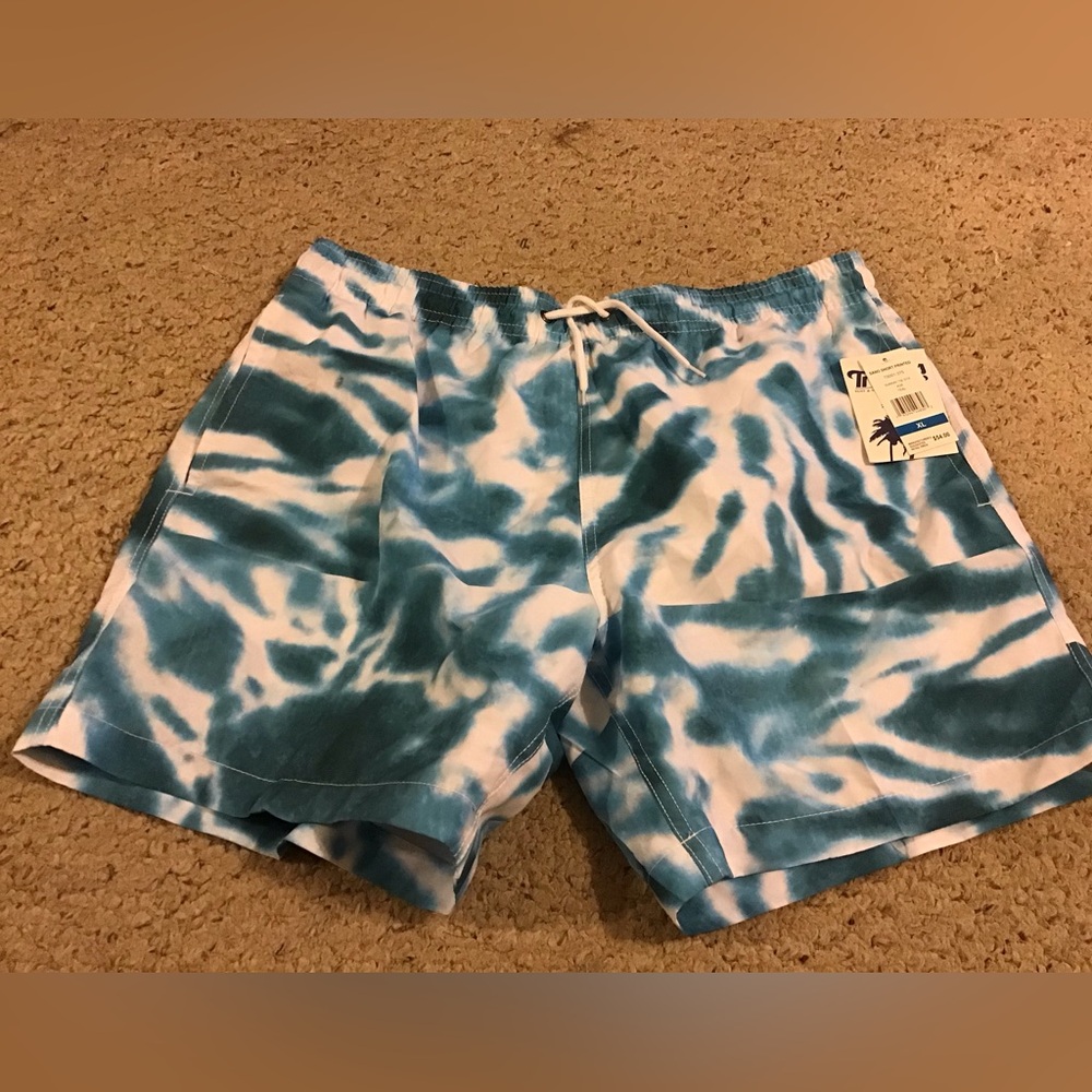 TRUNKS SURF & SWIM CO MENS XL BATHING SUIT SHORTS MESH LINER NWT